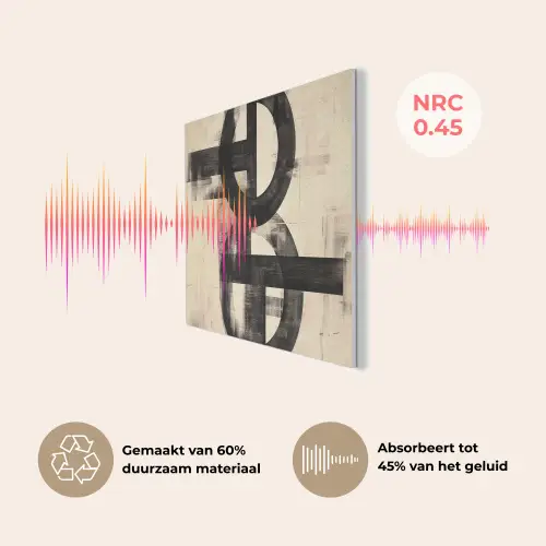 Cirkels - Balken - Zwart - Abstract PET vilt klein -USP_NL