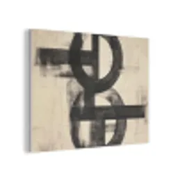 Cirkels - Balken - Zwart - Abstract PET vilt klein -3d