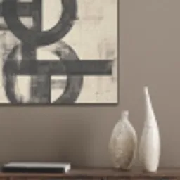 Cirkels - Balken - Zwart - Abstract PET vilt klein -sfeer6_closeup