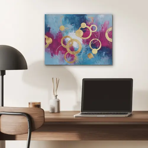 Cirkels - Goud - Abstract PET vilt klein -sfeer5