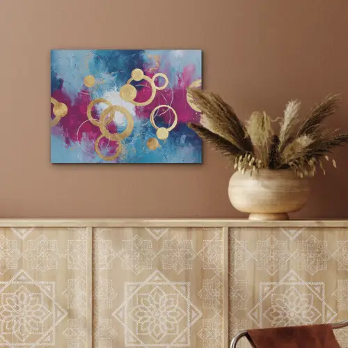 Cirkels - Goud - Abstract PET vilt klein -sfeer4
