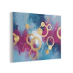 Cirkels - Goud - Abstract PET vilt klein -3d