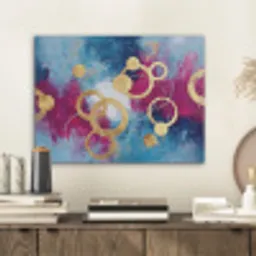 Cirkels - Goud - Abstract PET vilt klein -sfeer1