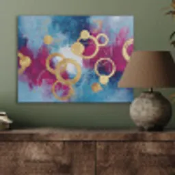 Cirkels - Goud - Abstract PET vilt klein -sfeer2