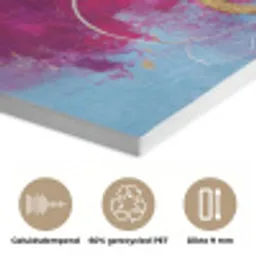 Cirkels - Goud - Abstract PET vilt klein -closeup_NL