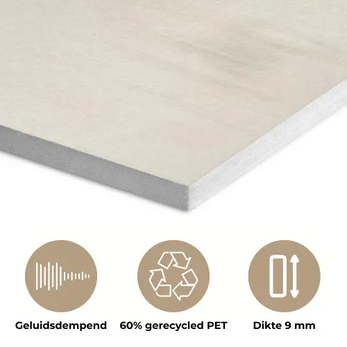 Cirkels - Vorm - Beige - Abstract PET vilt klein -closeup_NL
