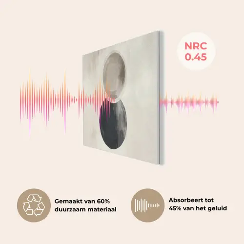Cirkels - Vorm - Beige - Abstract PET vilt klein -USP_NL