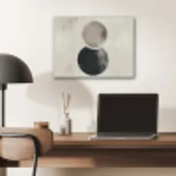 Cirkels - Vorm - Beige - Abstract PET vilt klein -sfeer5