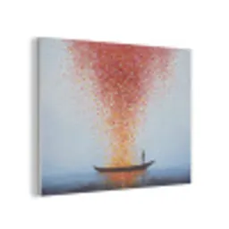Wolk - Confetti - Boot - Wateroppervlakte PET vilt klein -3d