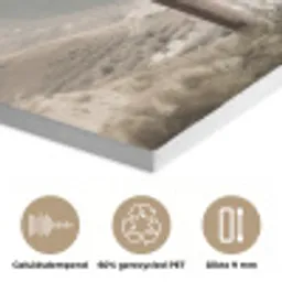 Kust - Klif - Boom - Gebouw PET vilt klein -closeup_NL