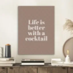 Cocktail - Tekst - Patroon - Wit PET vilt klein -sfeer1
