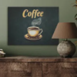 Koffie - Schotel - Koffiebonen - Retro PET vilt klein -sfeer2