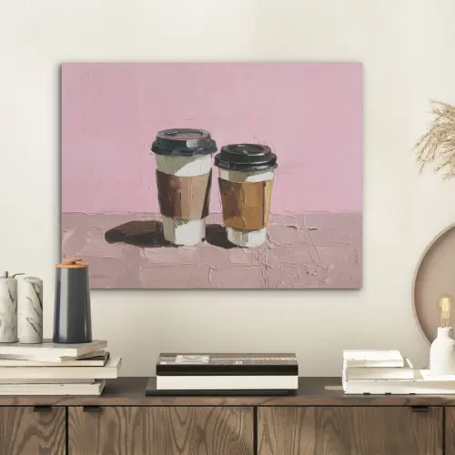 Koffiebekers - Deksel - Verf - Textuur PET vilt klein -sfeer1