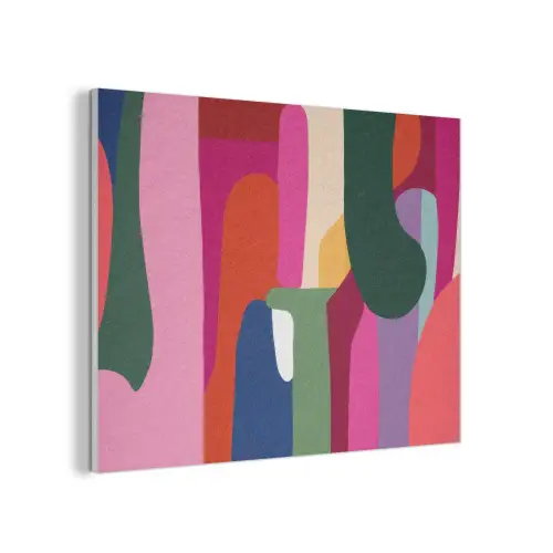Kleurvakken - Recht - Rond - Abstract PET vilt klein -3d