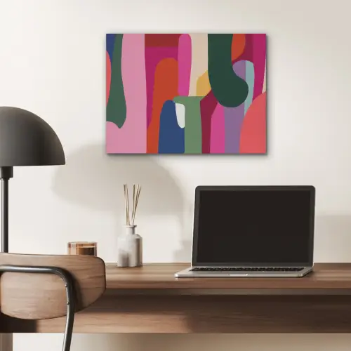 Kleurvakken - Recht - Rond - Abstract PET vilt klein -sfeer5