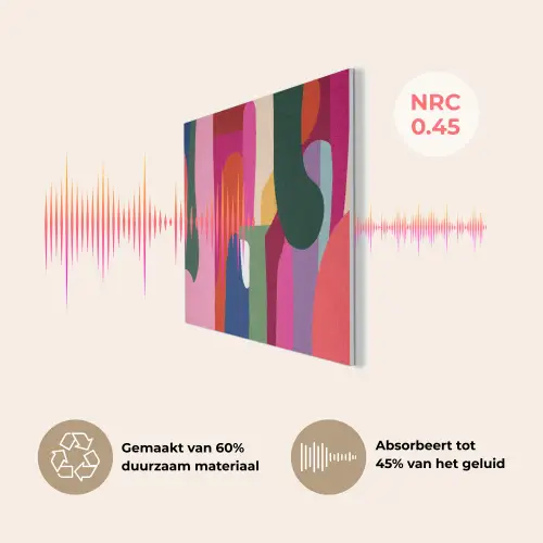 Kleurvakken - Recht - Rond - Abstract PET vilt klein -USP_NL