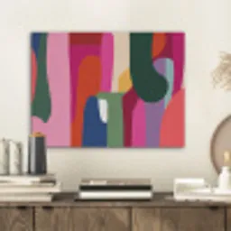 Kleurvakken - Recht - Rond - Abstract PET vilt klein -sfeer1