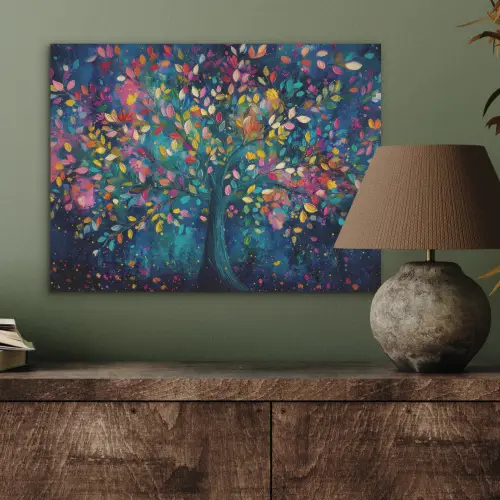 Kleurrijk - Boom - Magisch - Abstract PET vilt klein -sfeer2