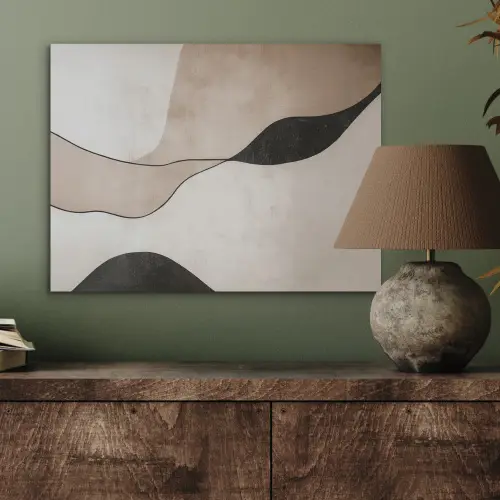 Contourlijnen - Abstracte landschap PET vilt klein -sfeer2