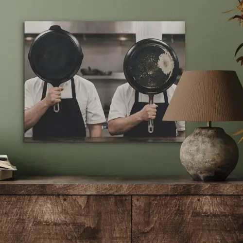 Koks - Koekenpannen - Keuken PET vilt klein -sfeer2