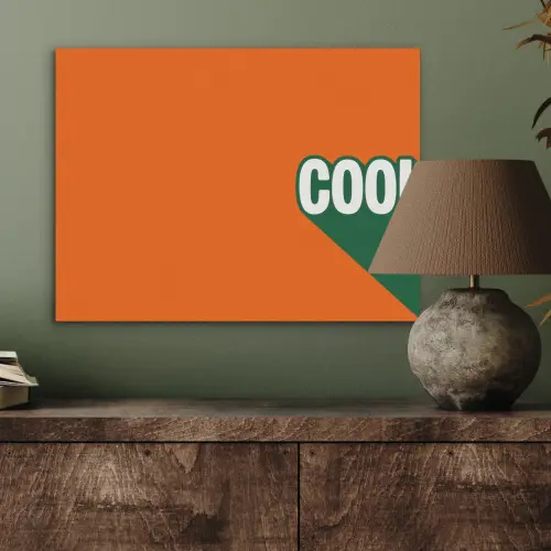 Cool - Oranje - Groen PET vilt klein -sfeer2