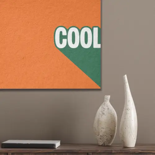 Cool - Oranje - Groen PET vilt klein -sfeer6_closeup