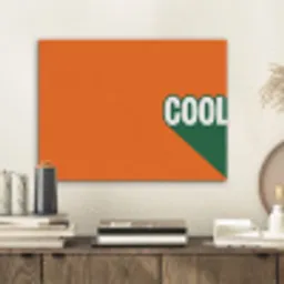 Cool - Oranje - Groen PET vilt klein -sfeer1
