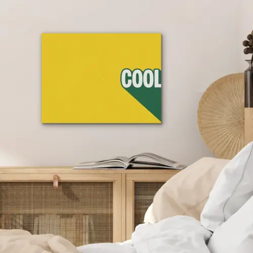 Cool - Geel - Groen PET vilt klein -sfeer3
