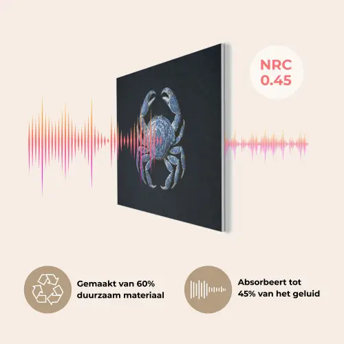 Krab - Delfts blauw - Dieren PET vilt klein -USP_NL