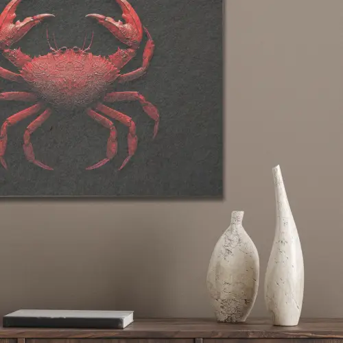 Krab - Rood - Vissen - Schaaldieren PET vilt klein -sfeer6_closeup