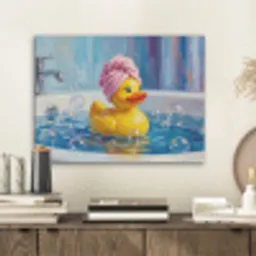 Creatief - Badeend - Kleurrijk PET vilt klein -sfeer1