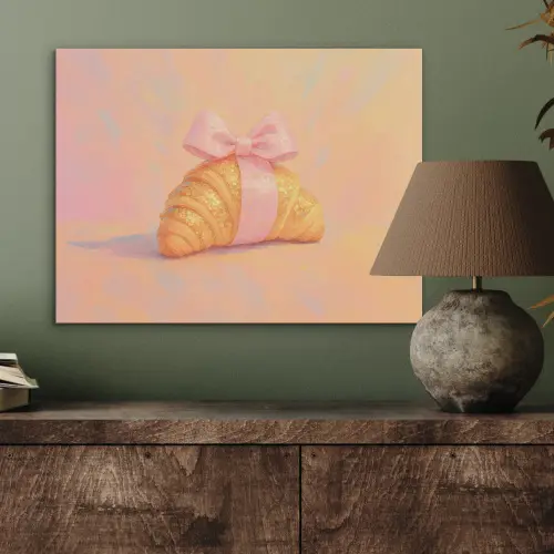 Croissant - Strik - Roze PET vilt klein -sfeer2