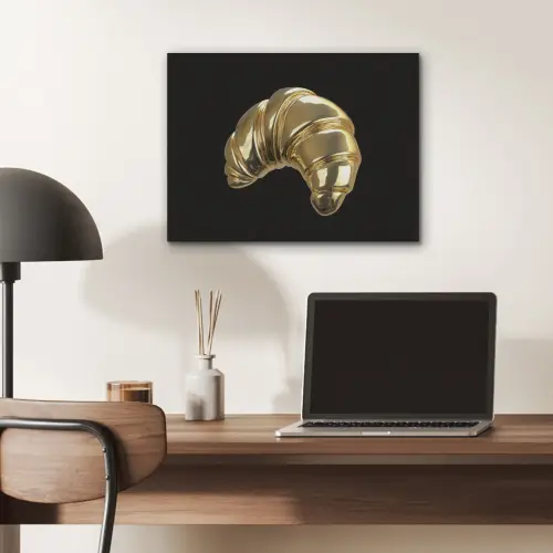 Croissant - Brood - Goud - Zwart PET vilt klein -sfeer5