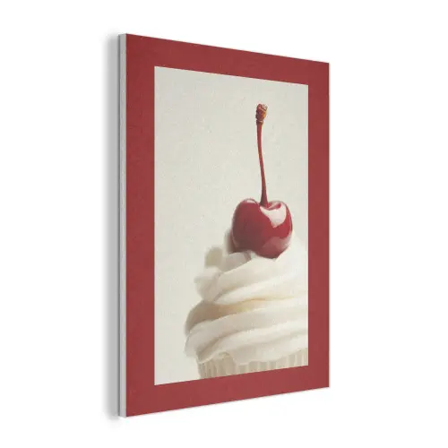 Cupcake - Kers - Rood PET vilt klein -3d