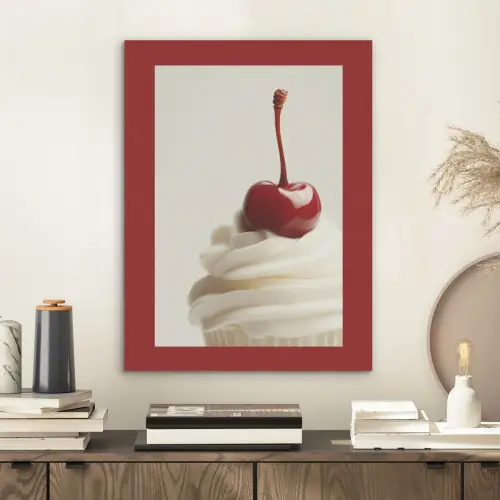 Cupcake - Kers - Rood PET vilt klein -sfeer1