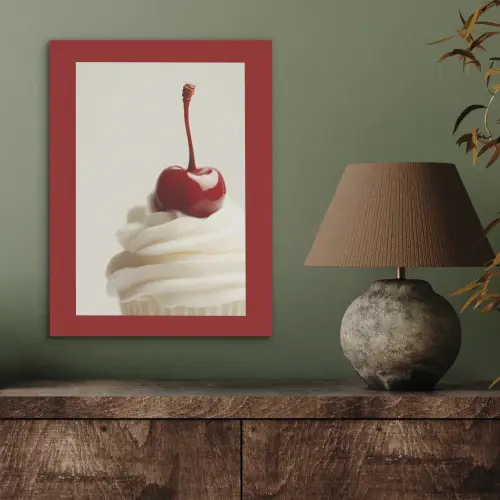 Cupcake - Kers - Rood PET vilt klein -sfeer2