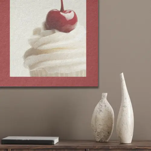 Cupcake - Kers - Rood PET vilt klein -sfeer6_closeup