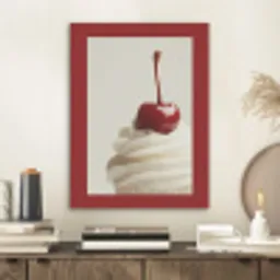 Cupcake - Kers - Rood PET vilt klein -sfeer1