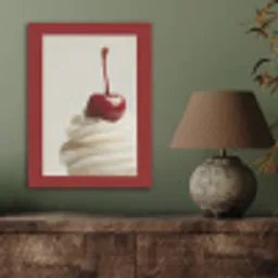 Cupcake - Kers - Rood PET vilt klein -sfeer2
