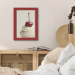 Cupcake - Kers - Rood PET vilt klein -sfeer3