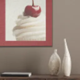 Cupcake - Kers - Rood PET vilt klein -sfeer6_closeup