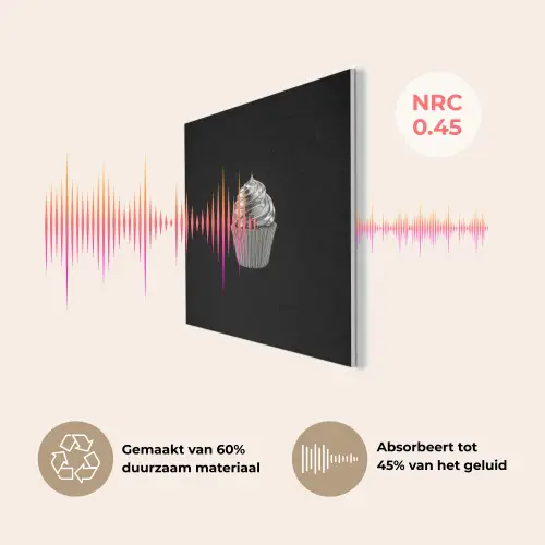 Cupcake - Luxueus - Zilver PET vilt klein -USP_NL