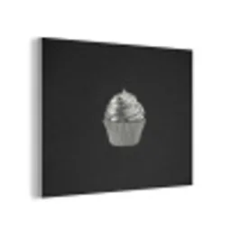 Cupcake - Luxueus - Zilver PET vilt klein -3d
