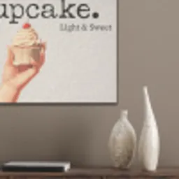 Cupcake - Zoet - Kers PET vilt klein -sfeer6_closeup