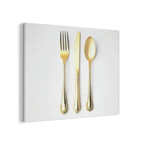 Bestek - Goud PET vilt klein -3d