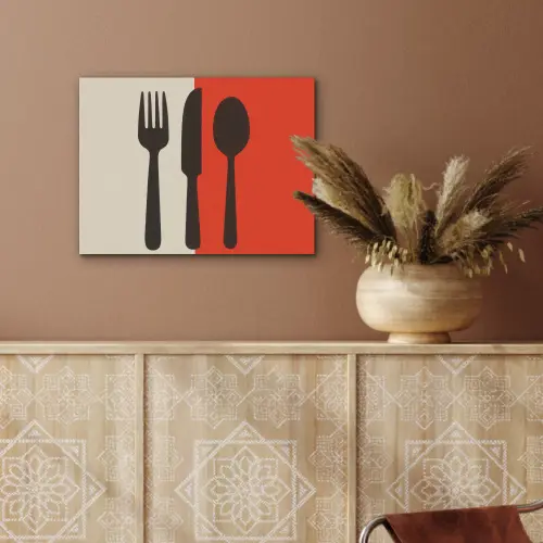 Bestek - Rood - Wit PET vilt klein -sfeer4