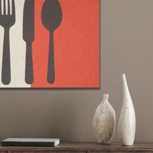 Bestek - Rood - Wit PET vilt klein -sfeer6_closeup