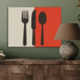 Bestek - Rood - Wit PET vilt klein -sfeer2