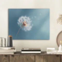 Paardenbloem - Wind - Blauw PET vilt klein -sfeer1