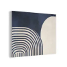 Donkerblauw - Abstract - Lijnen PET vilt klein -3d